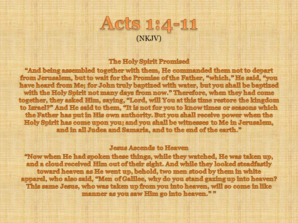 Acts 1:4-11