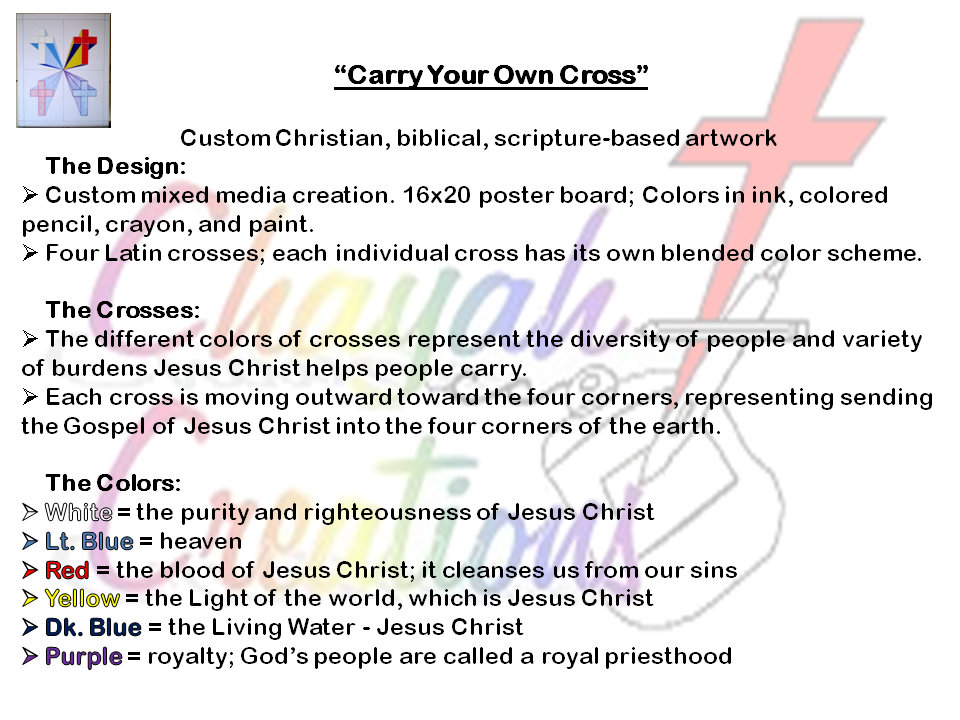 Carry Your Own Cross Dispersed Crosses