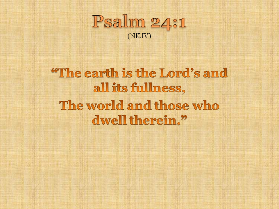 Psalm 24:1